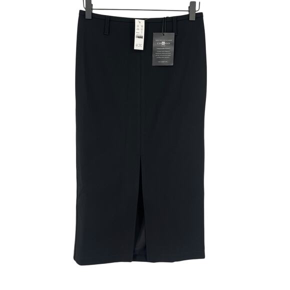 J.Crew Pencil midi skirt in four-season stretch Black Size 0 NWT Power Workwear - Picture 4 of 7